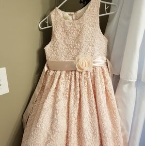 Girls size 12 blush dress
